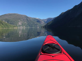 kayaking in misty fjords