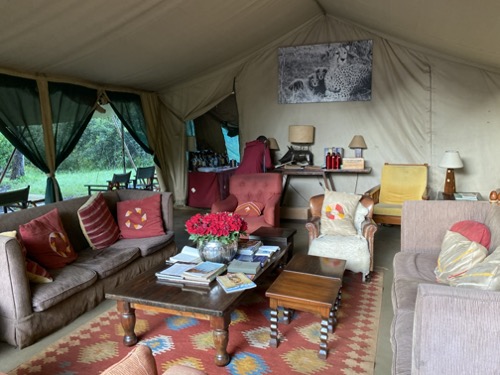 Nairobi tented camp communal room