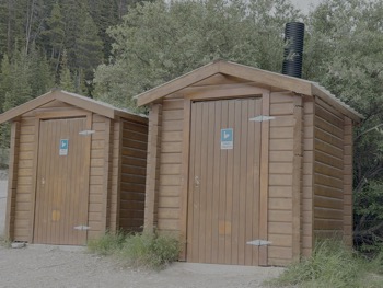 pit toilets!